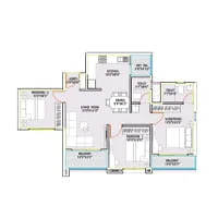 24Life Bliss Moshi 2.5 BHK Floor Plan Image